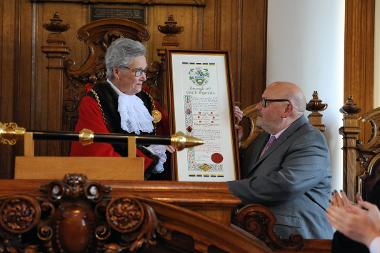 The Freedom of the Borough has been conferred to Ray Spencer MBE