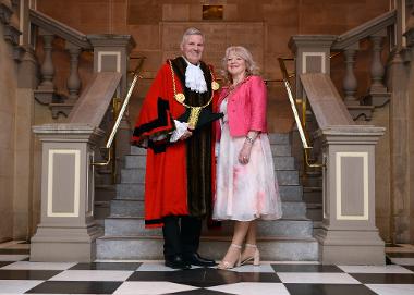 The Mayor of South Tyneside, Councillor John McCabe and his wife Julie, the Mayoress.