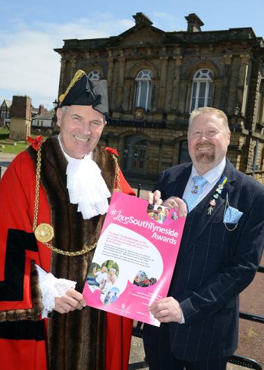 The Mayor, Cllr John McCabe with Cllr Paul Dean