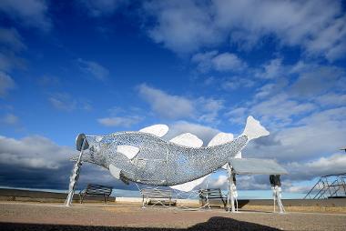 The new Feed the Fish sculpture at Sandhaven