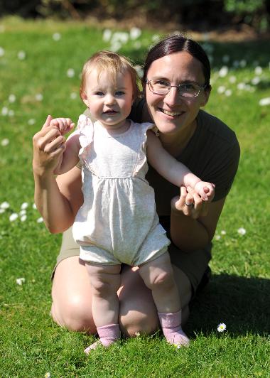 Parent Lauren Griffiths with her daughter Reevan