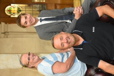 Caption: Sonia and Dan Lessimore are pictured with Cllr Ellison (right)