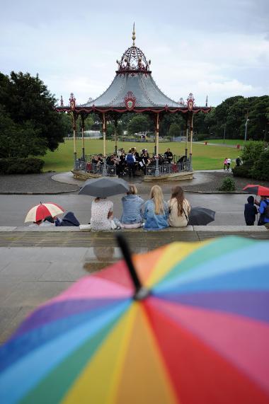 Band performs in South Marine Park