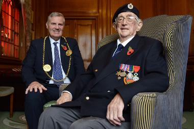 The Mayor with Peter Boyack, President of the South Shields Royal British Legion Club. 