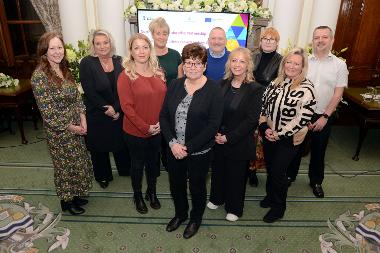 Cllr Carter is pictured with Yvonne Haymonds and  Michelle Rainbow from North East LEP, with representatives of the employers involved in the mentoring                                                                                                