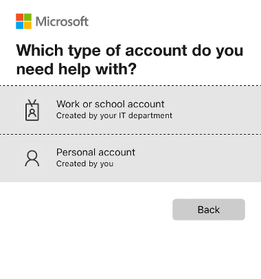 Which type of account screenshot