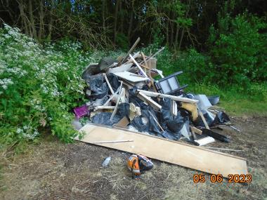 Waste dumped at Jubilee Wood